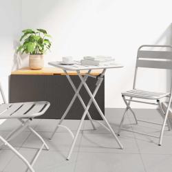 Table bistrot Beige 55 x 55 x 72,5 cm Acier rev&ecirc;tu de poudre