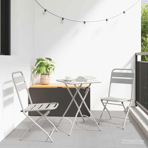 Ensemble bistrot 3 pcs Beige Acier