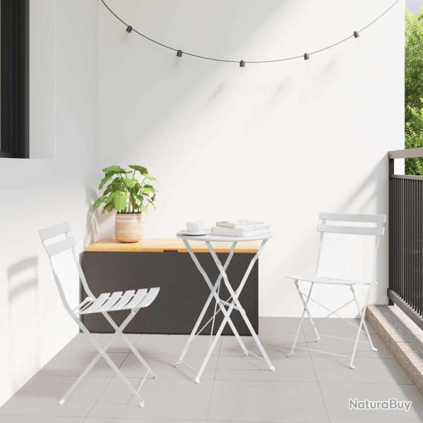 Chaise de pliante 2 pcs Blanc 42 x 46 x 82cm M�tal
