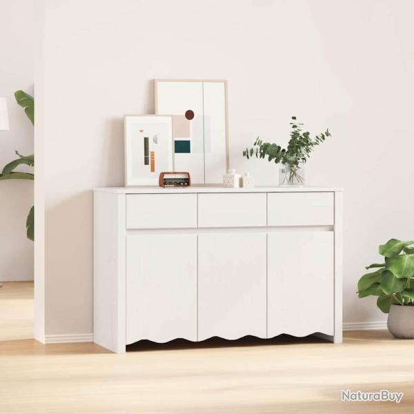 Buffet Drammen Blanc 114 x 43 x 75,5 cm Bois de pin massif