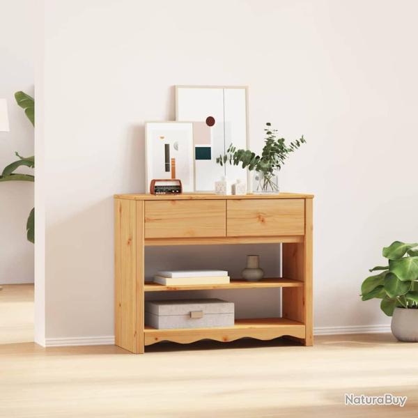 Table console avec tiroir Drammen Ch�ne 89,5 x 37 x 73 cm