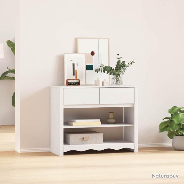 Table console avec tiroir Drammen Blanc 89,5 x 37 x 73 cm