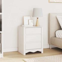 Table basse Drammen Blanc 45 x 35 x 56 cm Bois de pin massif