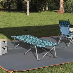 Lit de camping pliant Feuille Foret 194 x 62,5 x 42,5 cm