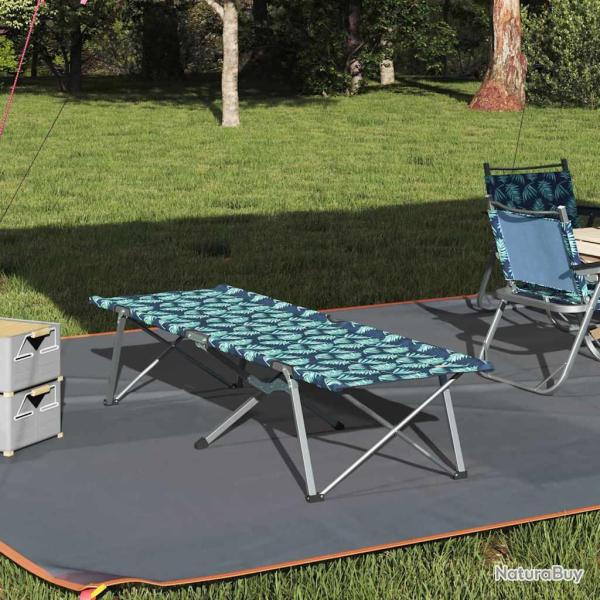 Lit de camping pliant Feuille Foret 194 x 62,5 x 42,5 cm