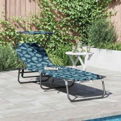 Chaise longue pliante Multicolore 190 x 57 x 81 cm oxford