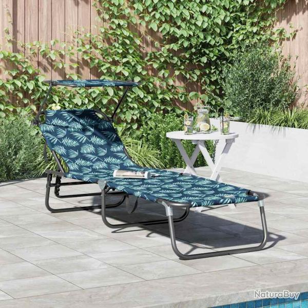 Chaise longue pliante Multicolore 190 x 57 x 81 cm oxford