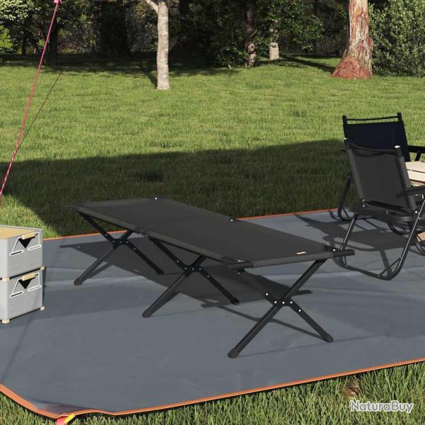 Lit de camping pliant Noir 193 x 69 x 45 cm Tissu Oxford