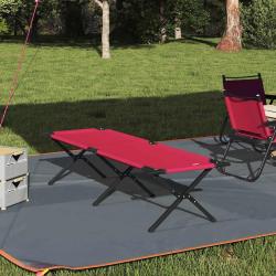 Lit de camping pliant, en tissu Oxford, rouge, 193 &times; 69 &times; 45 cm