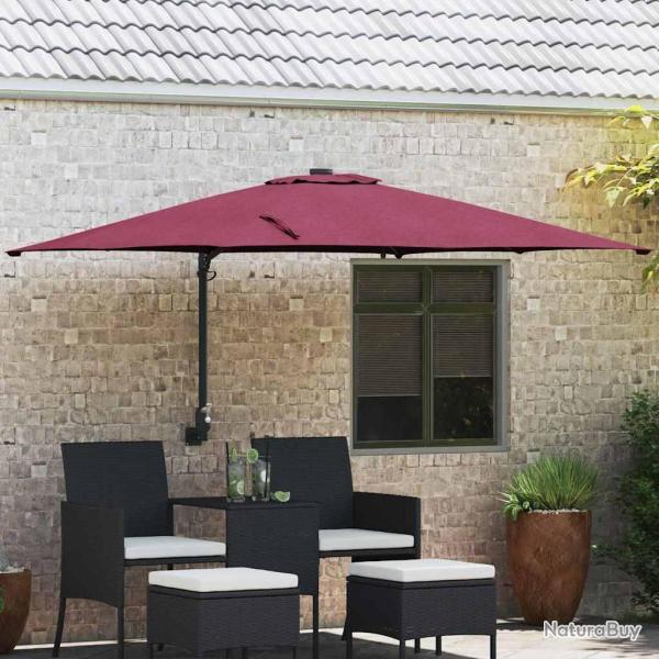 Parasol bordeaux, pour la terrasse, 248,5 � 247,5 � 160 cm