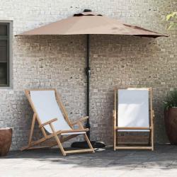Parasol de Taupe 294 x 150 x 223 cm Polyester et Acier