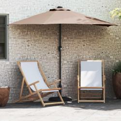 Parasol de Taupe 294 x 150 x 224 cm Polyester et Acier