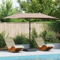 Parasol de Taupe 385 x 209 x 244 cm Polyester et Acier