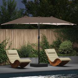 Parasol de Taupe 385 x 209 x 244 cm Polyester