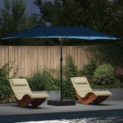 Parasol de 385 x 209 x 244 cm Polyester Azur
