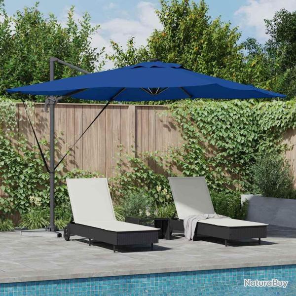 Parasol Bleu azure 286 x 284 x 270 cm Aluminium et polyester
