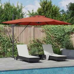 Parasol Terre cuite 286 x 284 x 270 cm Aluminium et polyester