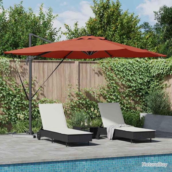 Parasol Terre cuite 286 x 284 x 270 cm Aluminium et polyester