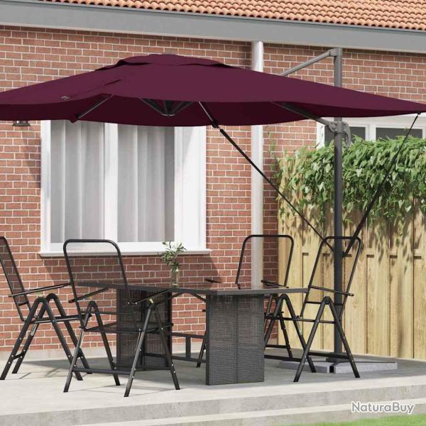 Parasol Roma Rouge 286 x 284 x 265 cm Aluminium et polyester