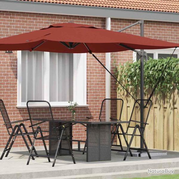 Parasol Roma Rouge 286 x 284 x 265 cm Aluminium et polyester