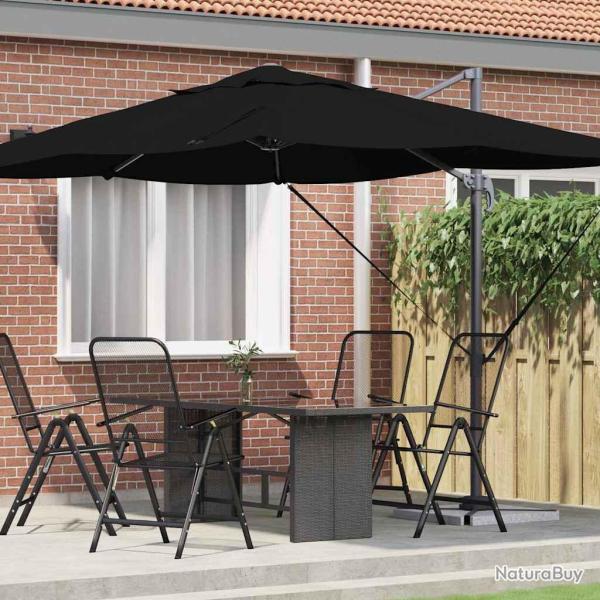 Parasol Noir 351 x 250 x 260 cm Polyester et Aluminium