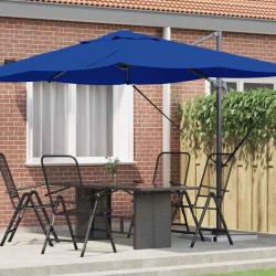 Parasol 351 x 250 x 260 cm Polyester et Aluminium Azur