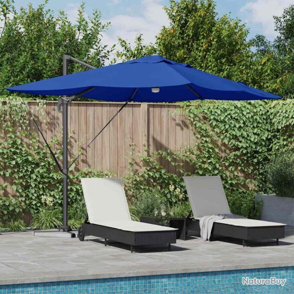 Parasol 351 x 250 x 253 cm Polyester et Aluminium Azur