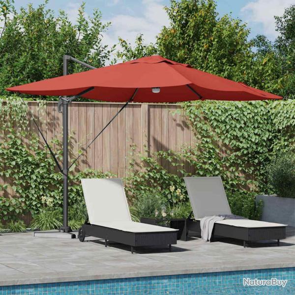 Parasol Terre cuite 351 x 250 x 253 cm Polyester et Aluminium