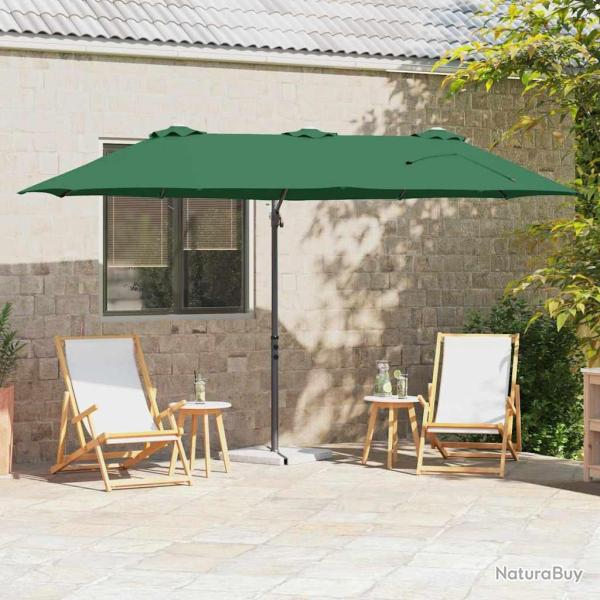 Parasol Vert 372 x 198 x 243 cm Polyester et Aluminium