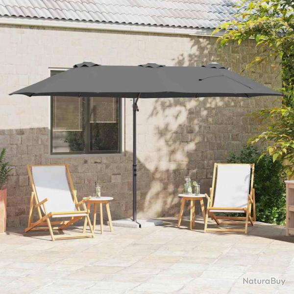 Parasol Anthracite 372 x 198 x 243 cm Polyester et Aluminium