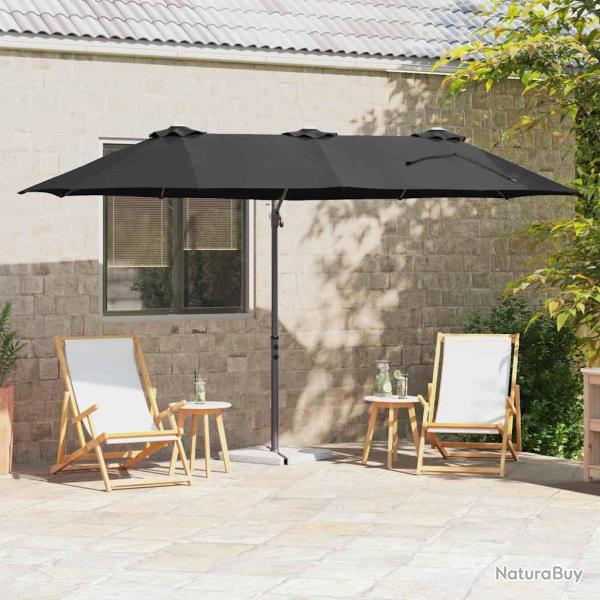 Parasol Noir 372 x 198 x 243 cm Polyester et Aluminium