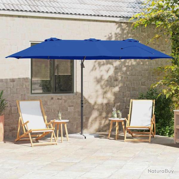 Parasol 372 x 198 x 243 cm Polyester et Aluminium Azur