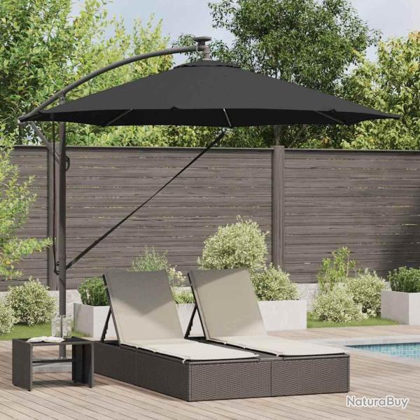 Parasol 294 x 294 x 248 cm Polyester et Aluminium Noir