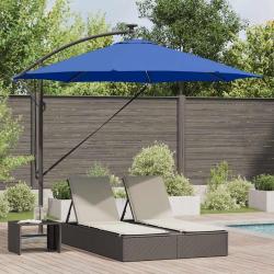 Parasol 294 x 294 x 248 cm Polyester et Aluminium Azur