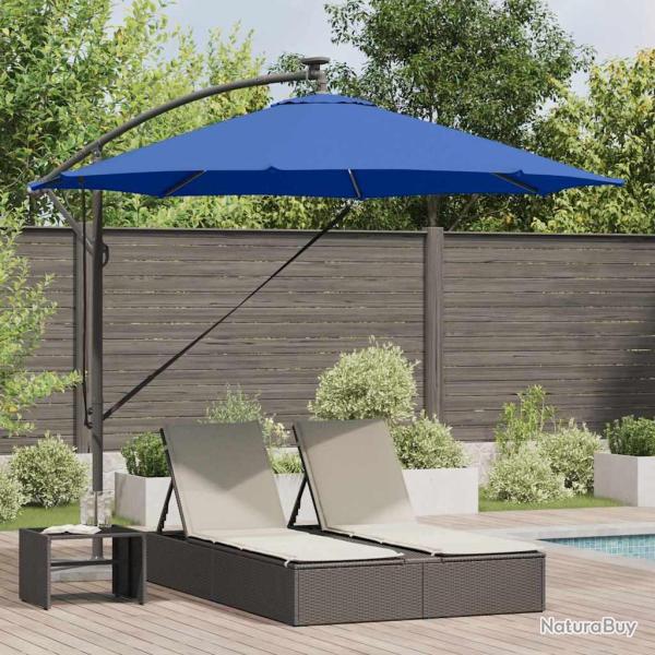 Parasol 294 x 294 x 248 cm Polyester et Aluminium Azur