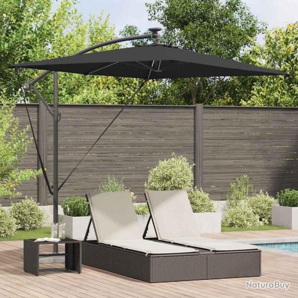 Parasol Noir 294 x 200 x 270 cm Polyester et Aluminium