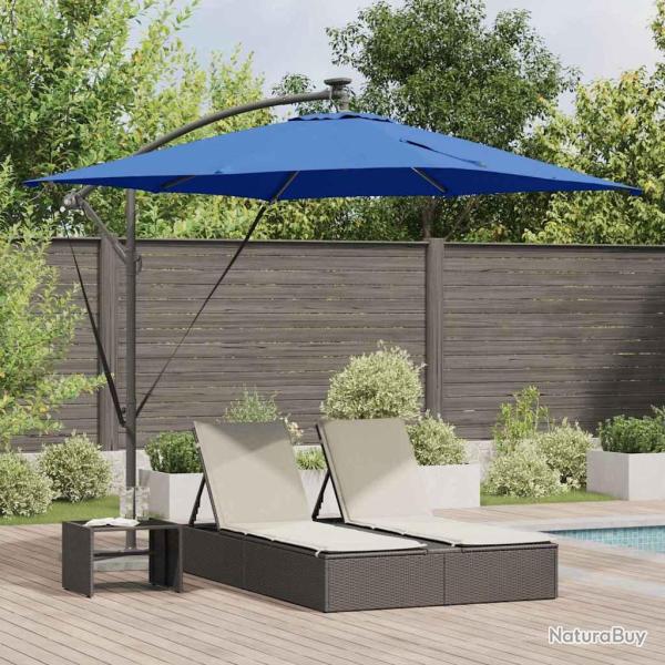 Parasol 249 x 249 x 250 cm Polyester et Aluminium Azur