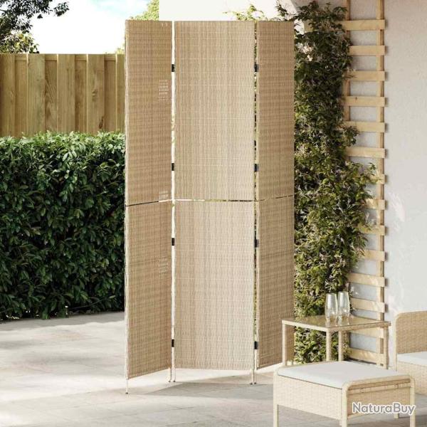 Paravent Beige 147 x 180 cm polyrotin