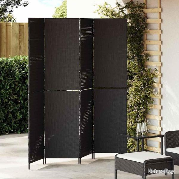 Paravent Noir 195 x 180 cm polyrotin