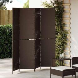 Paravent Marron 195 x 180 cm polyrotin