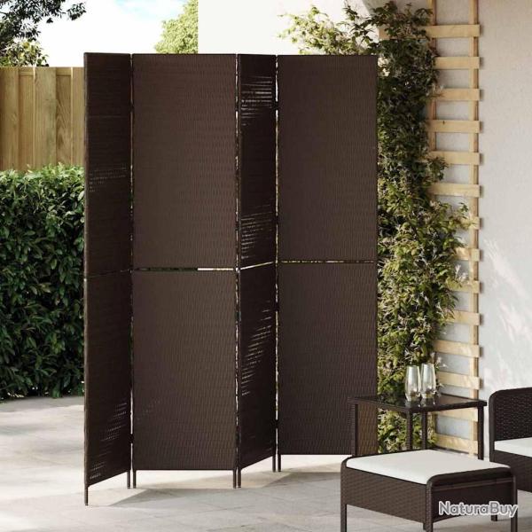 Paravent Marron 195 x 180 cm polyrotin