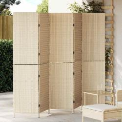 Paravent Beige 242 x 180 cm. polyrotin