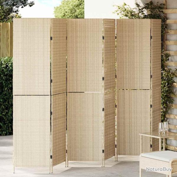 Paravent Beige 292 x 180 cm polyrotin