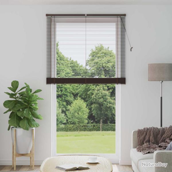 Store V�nitien Marron fonc� avec motif 213 x 110 cm 25 mm PVC