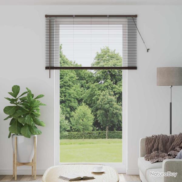 Store V�nitien Marron fonc� avec motif 213 x 160 cm 25 mm PVC