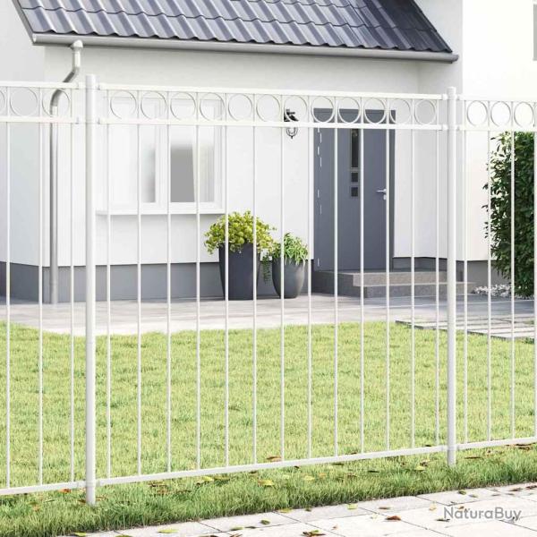 �l�ment de cl�ture ASSEN 170 x 200 cm Acier Blanc