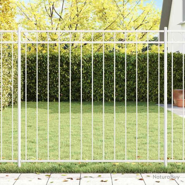 �l�ment de cl�ture ASSEN 170 x 150 cm Acier Blanc