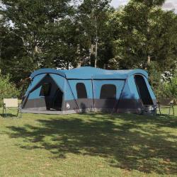 Tente 16 personnes avec toit avec &eacute;vent Bleu 680 x 510 x 210 cm