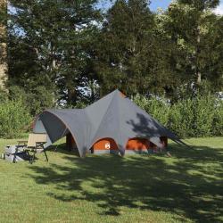 Tente Teepee 3 personnes Gris et orange 600 x 600 x 347 cm