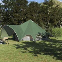 Tente Teepee 9 personnes Vert et gris 502 x 502 x 297 cm